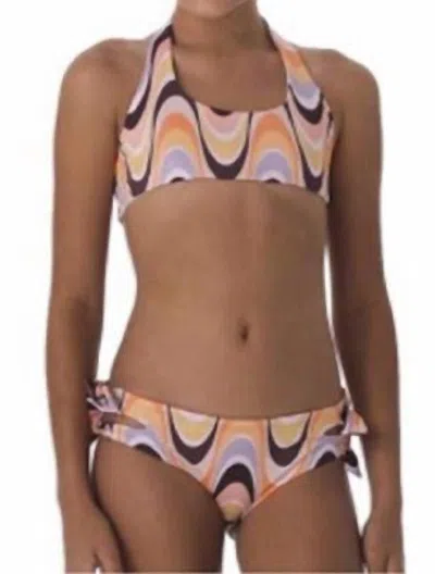 Submarine Kids' Girls' Swirl Bikini In Multicolor In Brown