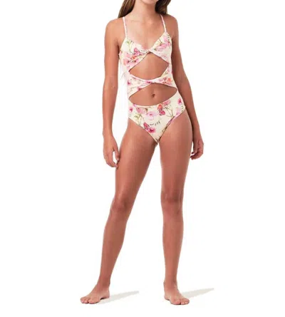 Submarine Kids' Irreversible One Piece In Watercolor In White