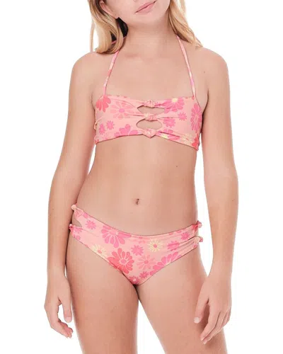 Submarine Kids' Knot Me Swimwear In Red