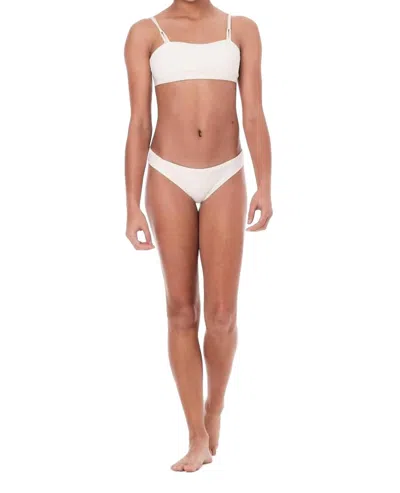 Submarine Kids' Meshy Bikini Set In Cream In White