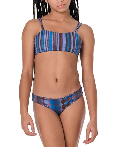 Submarine Kids' Plain Jane Swimwear In Blue