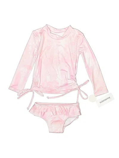 Submarine Babies' Rash Guard In Pink