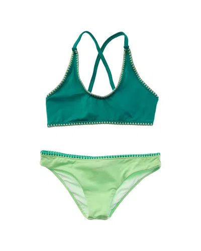 Submarine Stitched Bikini Set In Blue