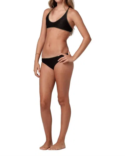 Submarine Teen's Glitter Stitched Bikini Set In Black