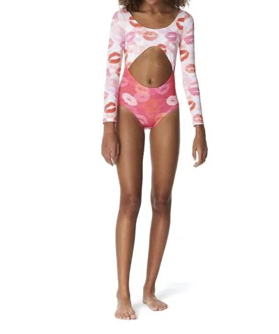Submarine Teens Just Peaked One Piece In Lipstick In Pink