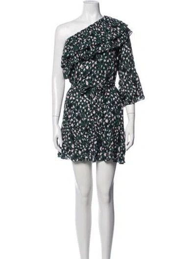Pre-owned Suboo Animal Print Mini Dress In Green