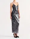 Suboo Blake Slip Maxi Dress In Smoke Grey In Grey