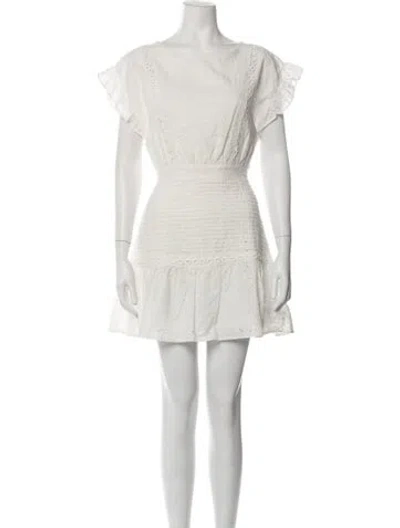 Pre-owned Suboo Lace Pattern Mini Dress W/ Tags In Neutrals