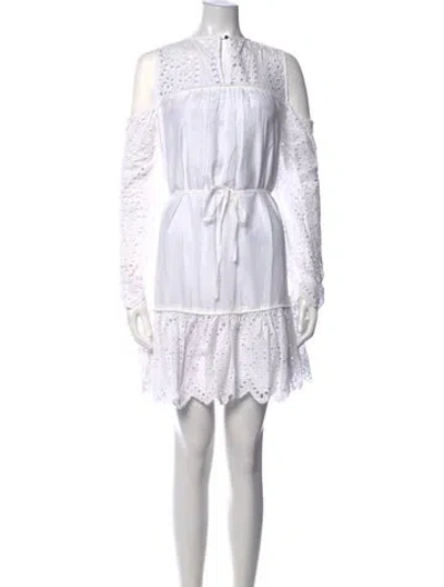 Pre-owned Suboo Lace Pattern Mini Dress W/ Tags In White