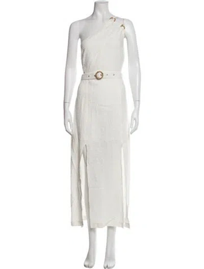 Pre-owned Suboo Linen Long Dress In White