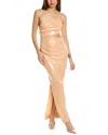 Suboo Marcel Draped Maxi Dress In Orange