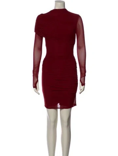 Pre-owned Suboo Mock Neck Mini Dress W/ Tags In Red