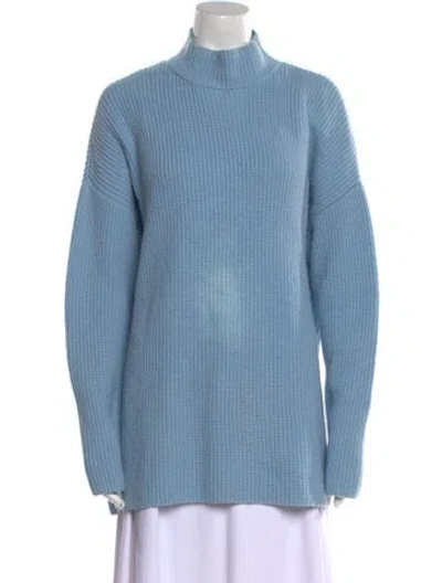 Pre-owned Suboo Mock Neck Sweater In Blue