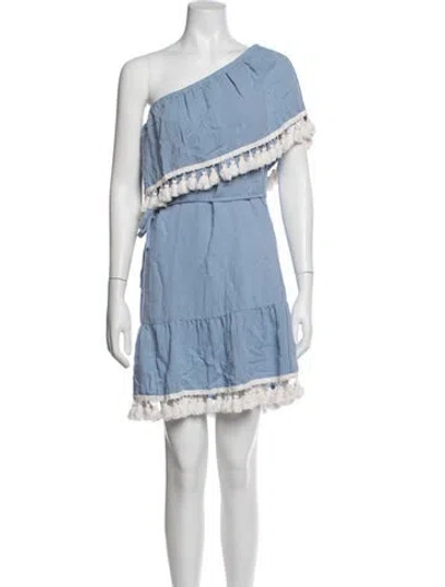 Pre-owned Suboo One-shoulder Mini Dress In Blue