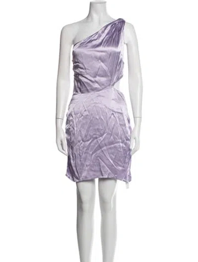 Pre-owned Suboo One-shoulder Mini Dress In Purple