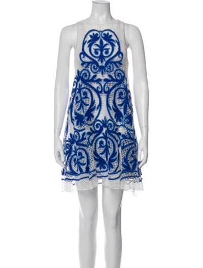 Pre-owned Suboo Paisley Print Mini Dress W/ Tags In Blue