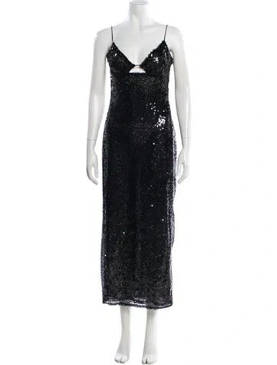 Pre-owned Suboo Patterned Long Dress W/ Tags In Black
