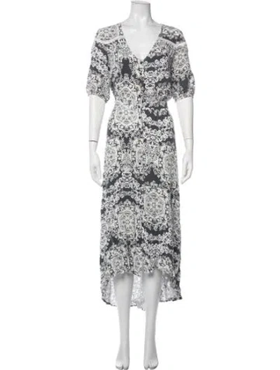 Pre-owned Suboo Patterned Midi Length Dress In Multicolor
