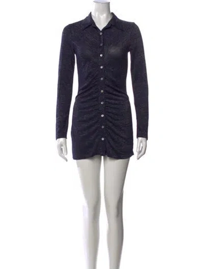 Pre-owned Suboo Patterned Mini Dress In Blue