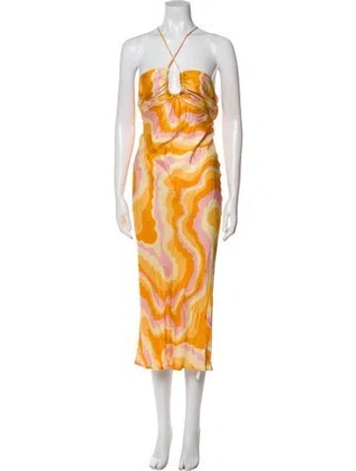 Pre-owned Suboo Printed Long Dress W/ Tags In Multi
