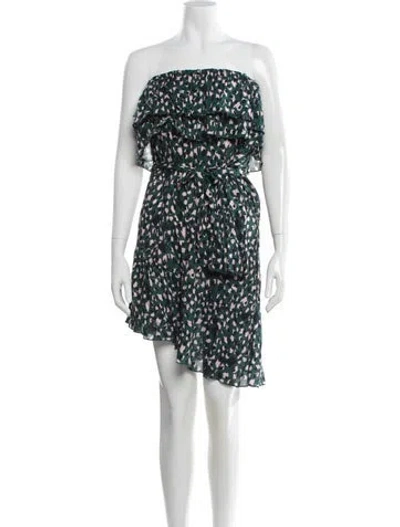 Pre-owned Suboo Printed Mini Dress In Green