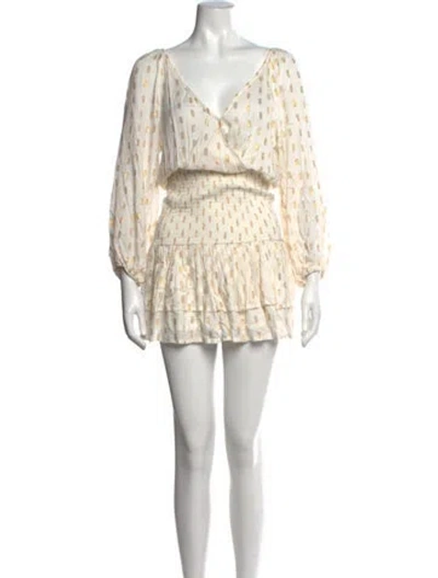 Pre-owned Suboo Printed Mini Dress In Neutrals