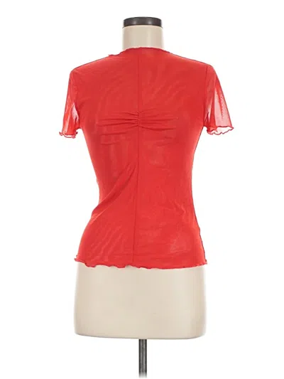 Pre-owned Suboo Short Sleeve Top Red Sweetheart Neckline Tops