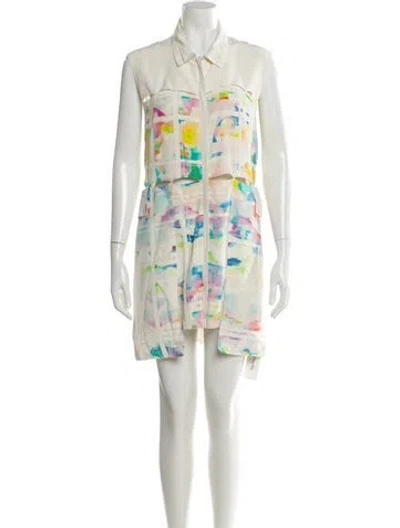 Pre-owned Suboo Silk Mini Dress In White