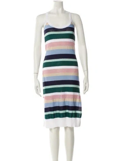 Pre-owned Suboo Striped Midi Length Dress In Multi