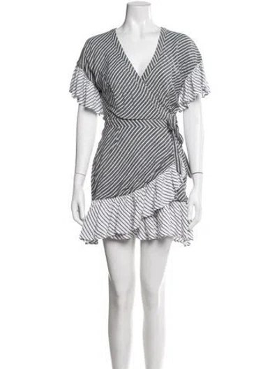 Pre-owned Suboo Striped Mini Dress In Gray