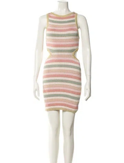 Pre-owned Suboo Striped Mini Dress In Multi