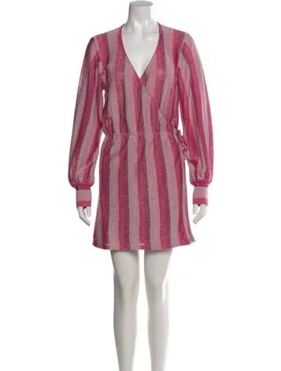 Pre-owned Suboo Striped Mini Dress In Pink