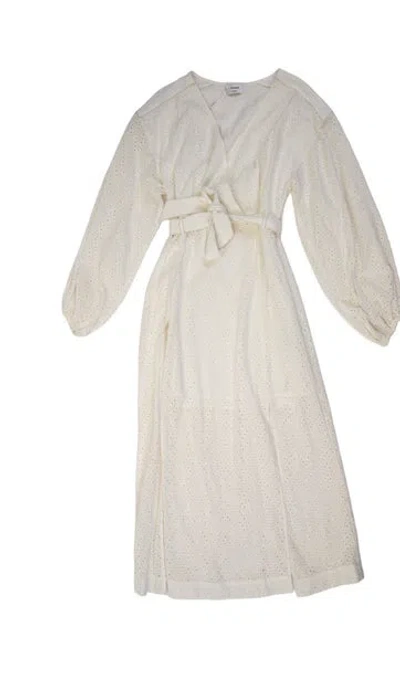 Pre-owned Suboo V-neck Long Dress In Neutral