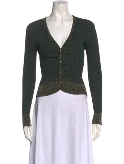 Pre-owned Suboo V-neck Sweater In Green