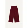 Subset Wide-leg Pant In Garnet