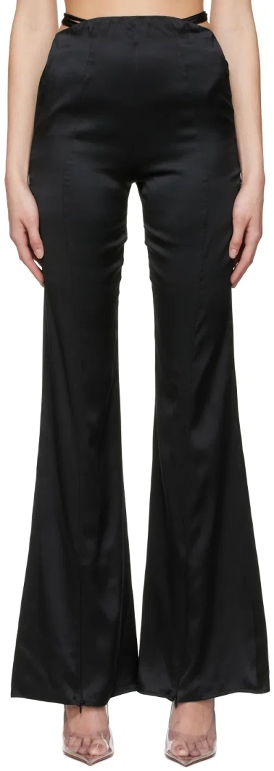 Subsurface Ssense Exclusive Black Ribbon Trousers In Black,gold