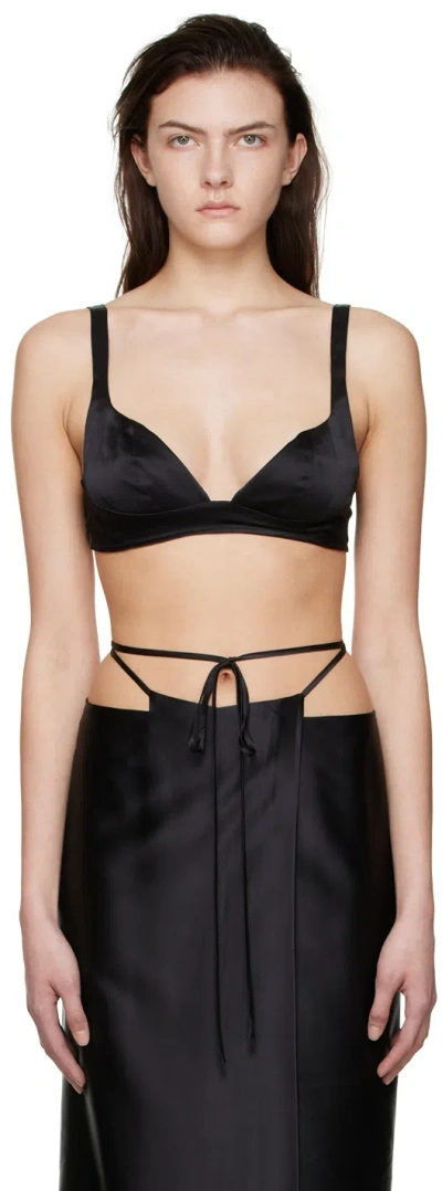 Subsurface Ssense Exclusive Black Silk Bra