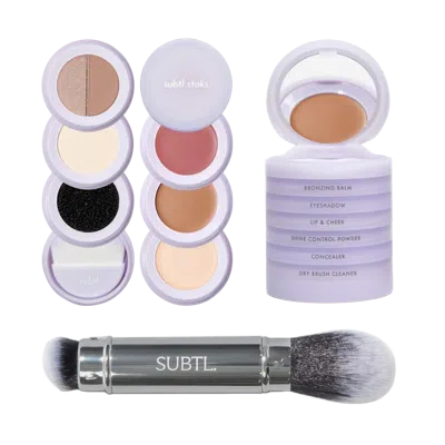 Subtl Beauty 6-in-1 Full Face Makeup Stak With Dual-ended Face Brush - 001c