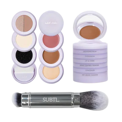 Subtl Beauty 6-in-1 Full Face Makeup Stak With Dual-ended Face Brush - 006w