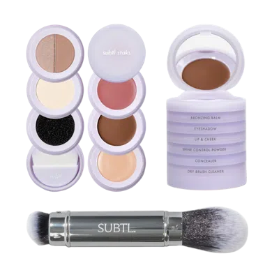 Subtl Beauty 6-in-1 Full Face Makeup Stak With Dual-ended Face Brush - 009c