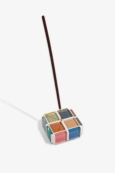 Subtle Art Studios Glass Tile Incense Holder In Autumn Sprinkles