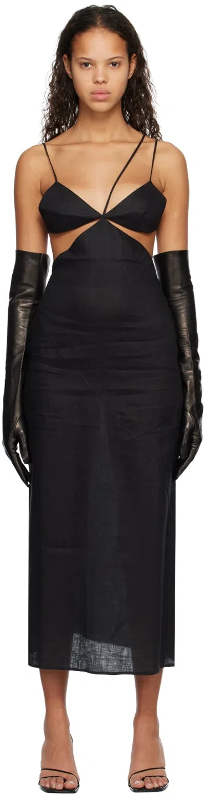 Subtle Le Nguyen Black Cutout Maxi Dress