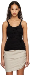 Subtle Le Nguyen Black Draped Tank Top In Black