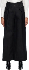 Subtle Le Nguyen Black Pleated Trousers In Black