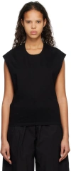 Subtle Le Nguyen Black Scoop Neck Tank Top In Black