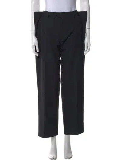Pre-owned Subtle Le Nguyen Wool Wide Leg Pants In Black