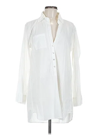 Pre-owned Subtle Luxury 3/4 Sleeve Blouse In White