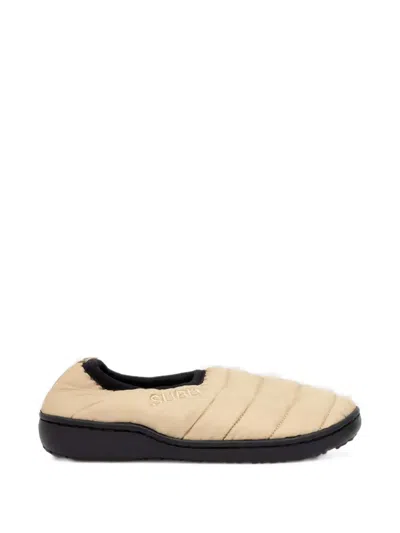 Subu Packable F-line Quilted Slippers In Neutral
