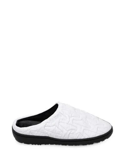 Subu Quilted Logo-embroidered Mules In White