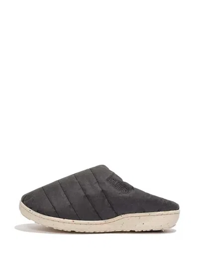 Subu Quilted Slippers In Black